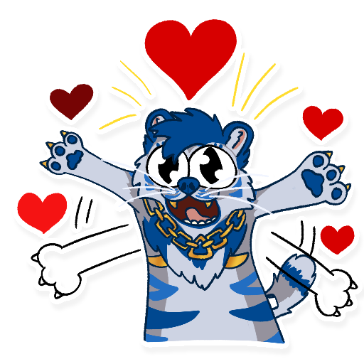 Memphis Mane heart sticker.